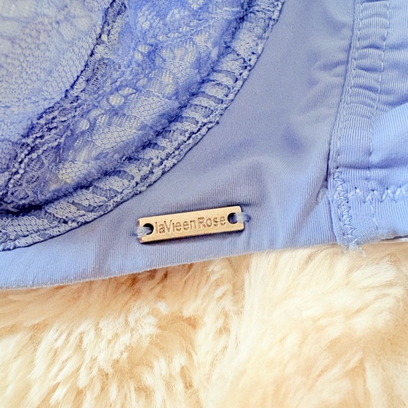 Elegant Lace La Vieen Rose Bra - Blue - Picture 2 of 4